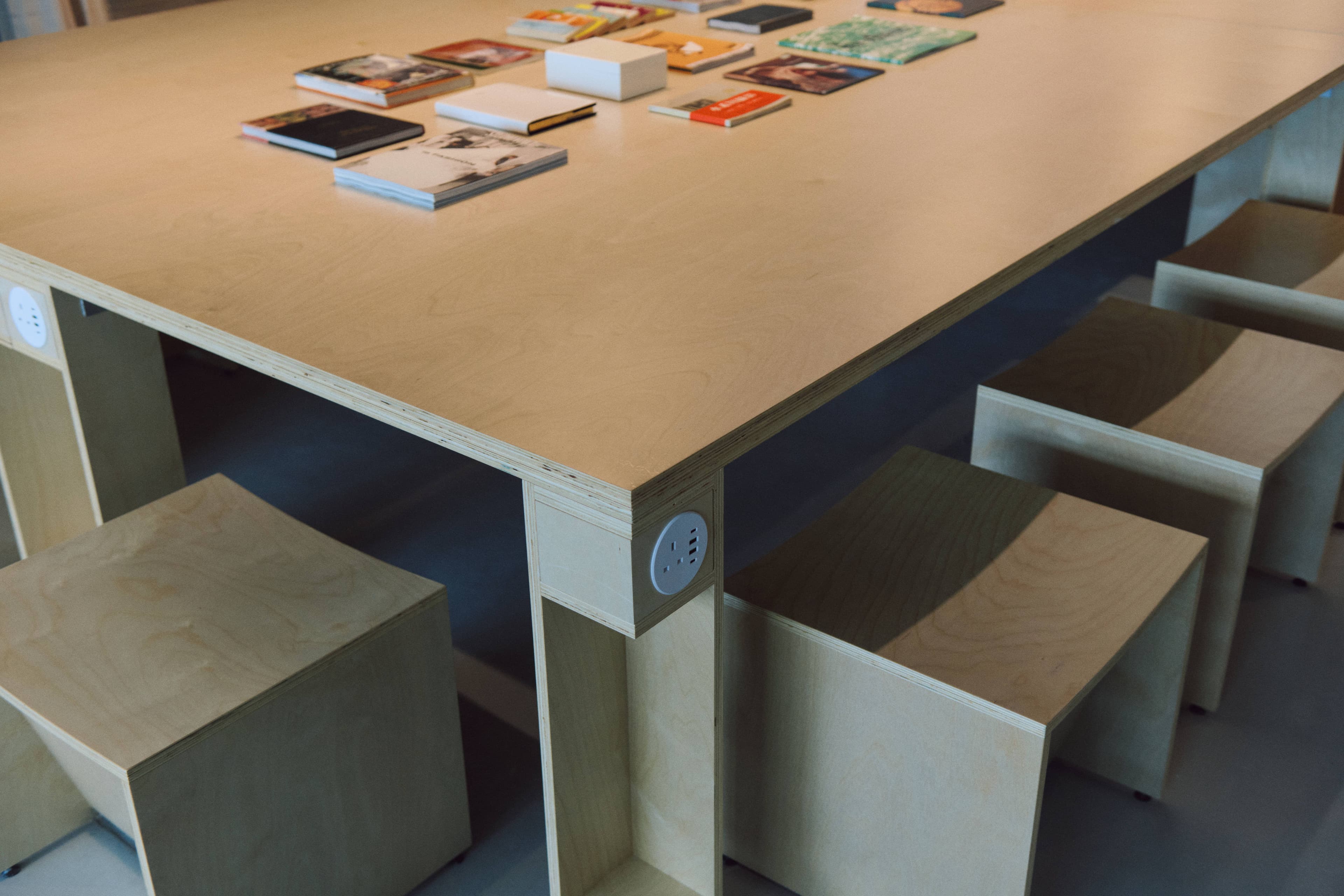 Open event space adjoining the hot-desk area