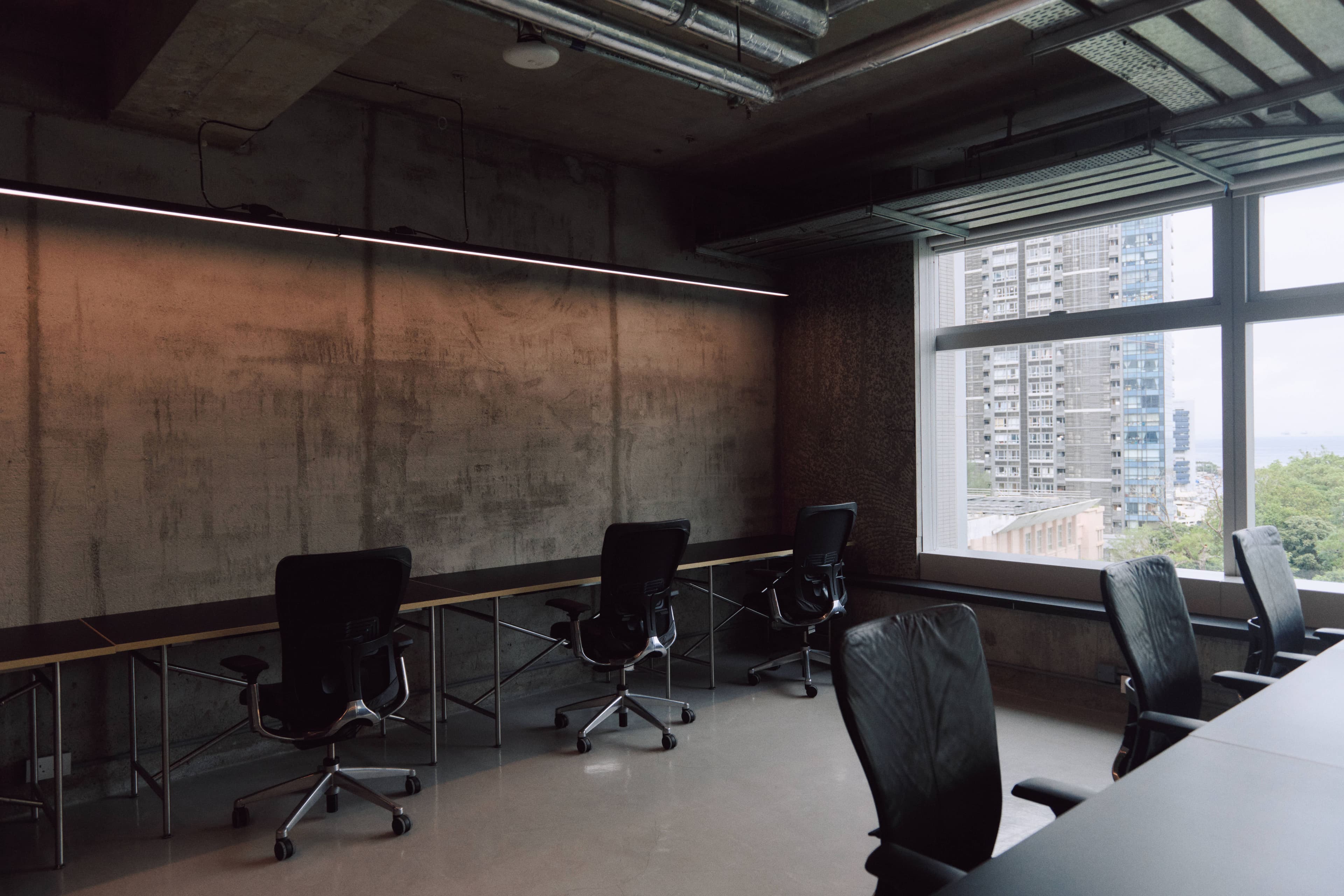 Workstations inside a private studio